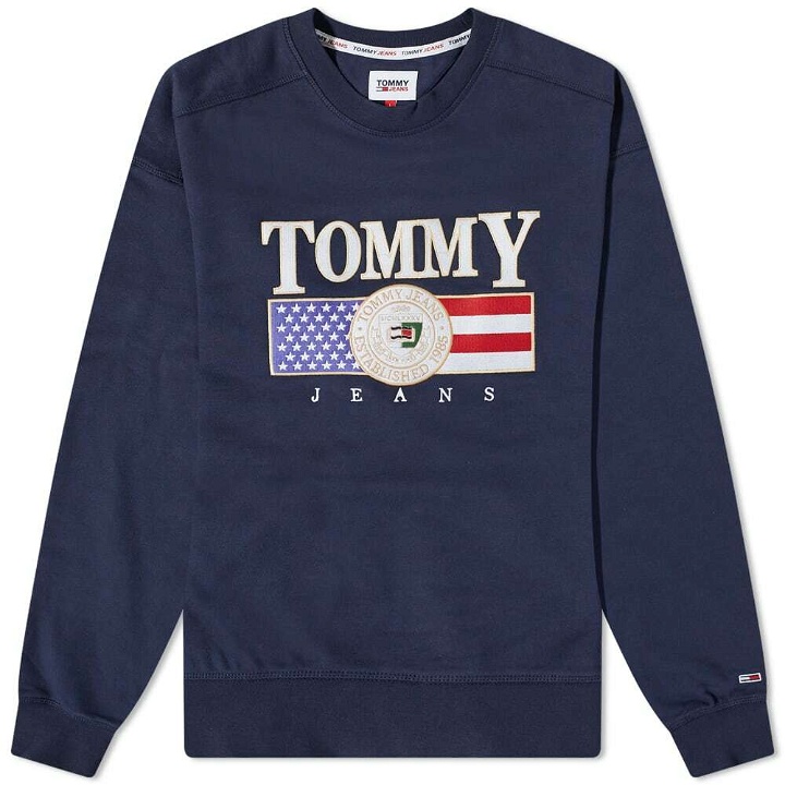 Photo: Tommy Jeans Men's Boxy Lux Crew Sweat in Twilight Navy