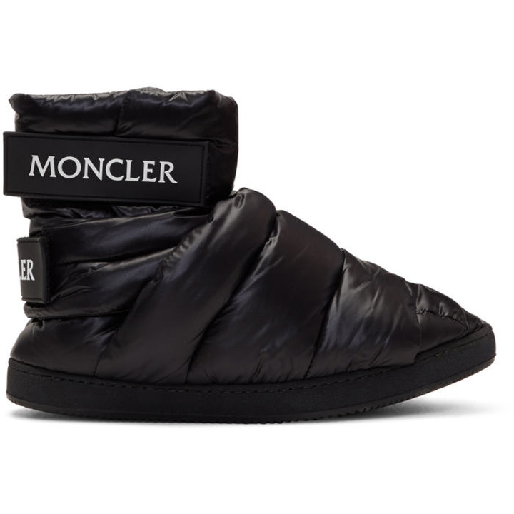 Photo: Moncler C Black Puffer High-Top Sneakers