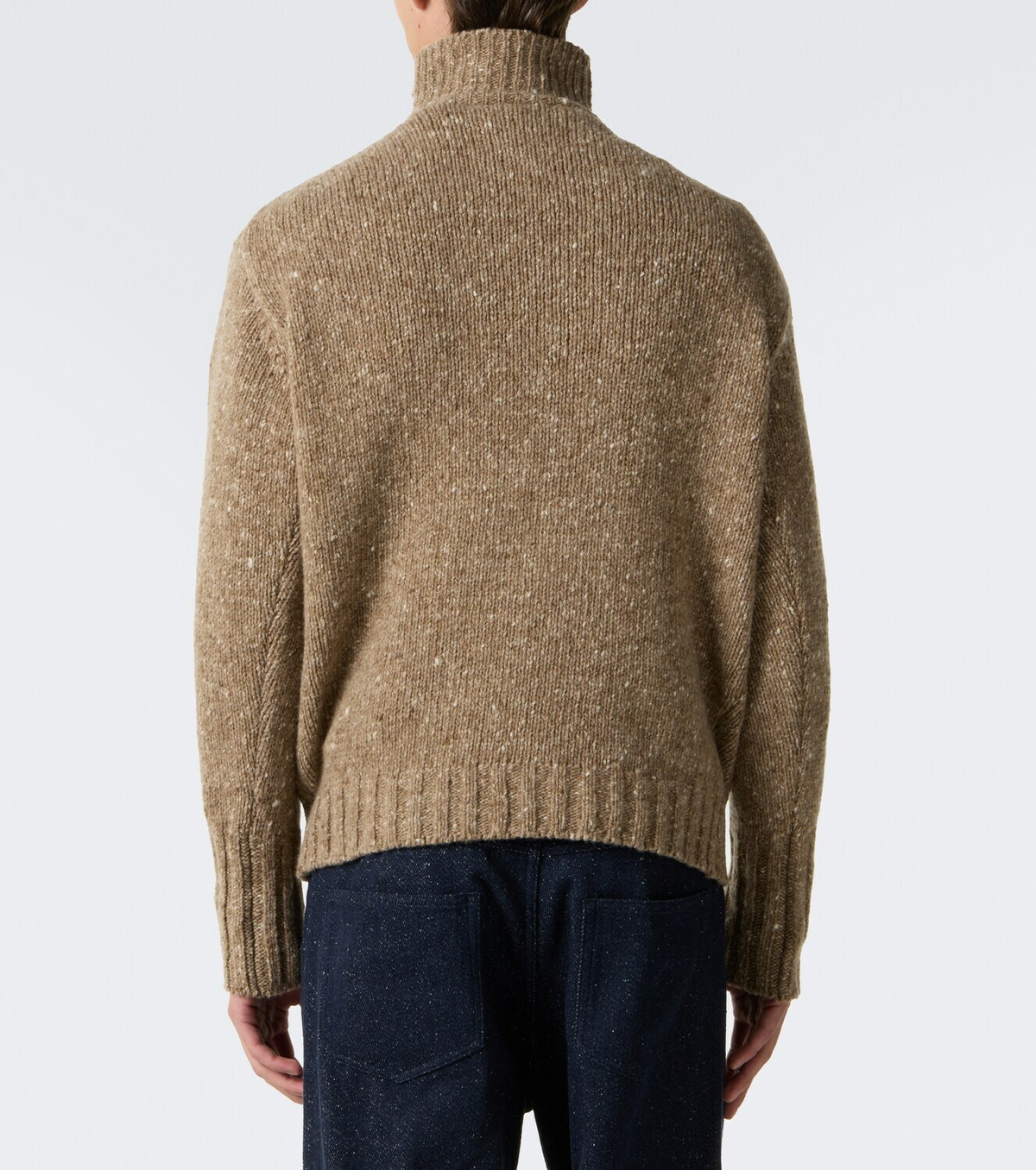 Auralee Wool half-zip sweater