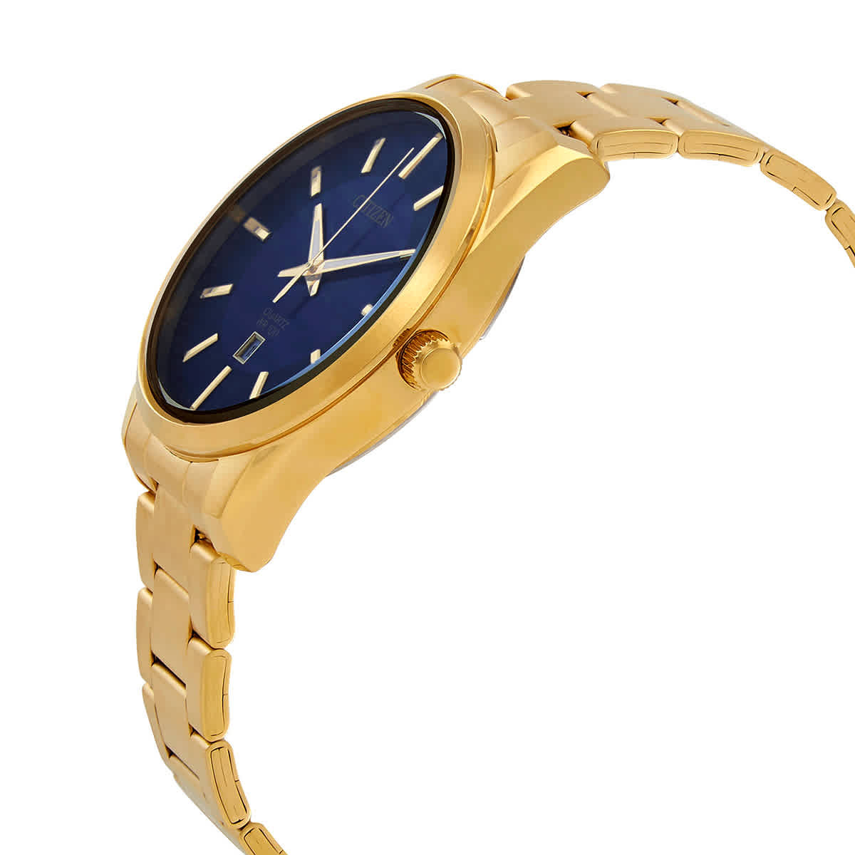 Citizen Quartz Blue Dial Gold-tone Mens Watch BI1032-58L