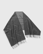 Les Deux Les Deux Intarsia Wool Scarf Grey - Mens - Scarves