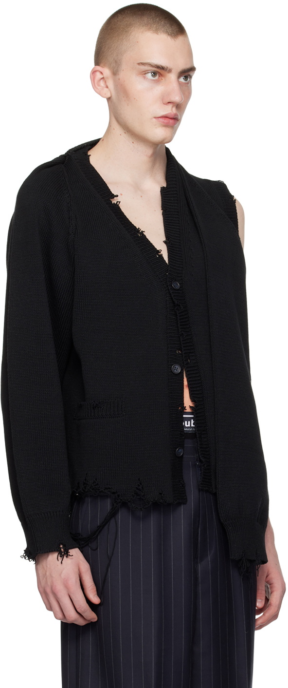 Doublet Black 2Way Sleeve Cardigan