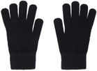 Yves Salomon Black Wool & Cashmere Gloves