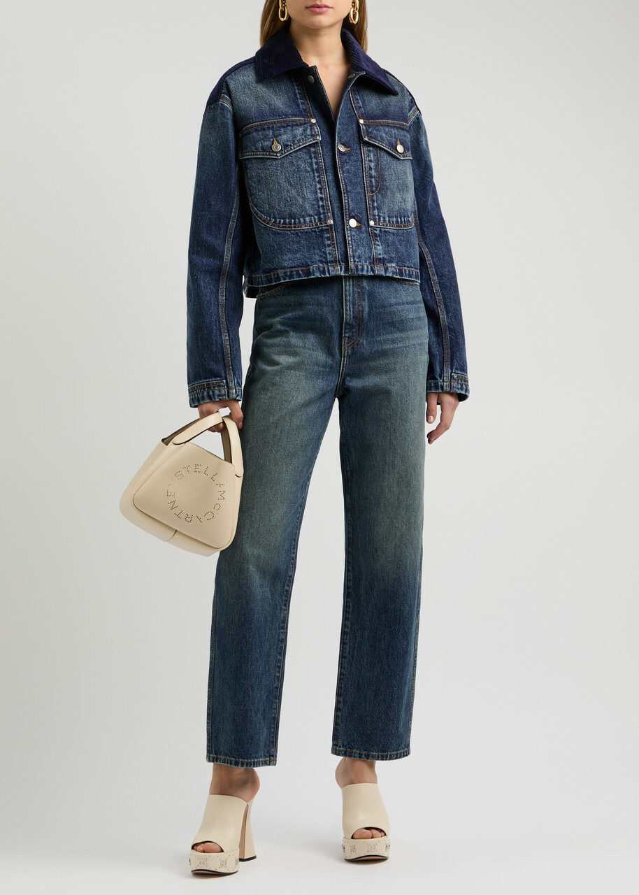 【STELLAMCCARTNEY】 navy blue fur jacket （関税送料込） Stella Mccartney Navy Blue Fur Jacket - Blue | 6800883EU9014000