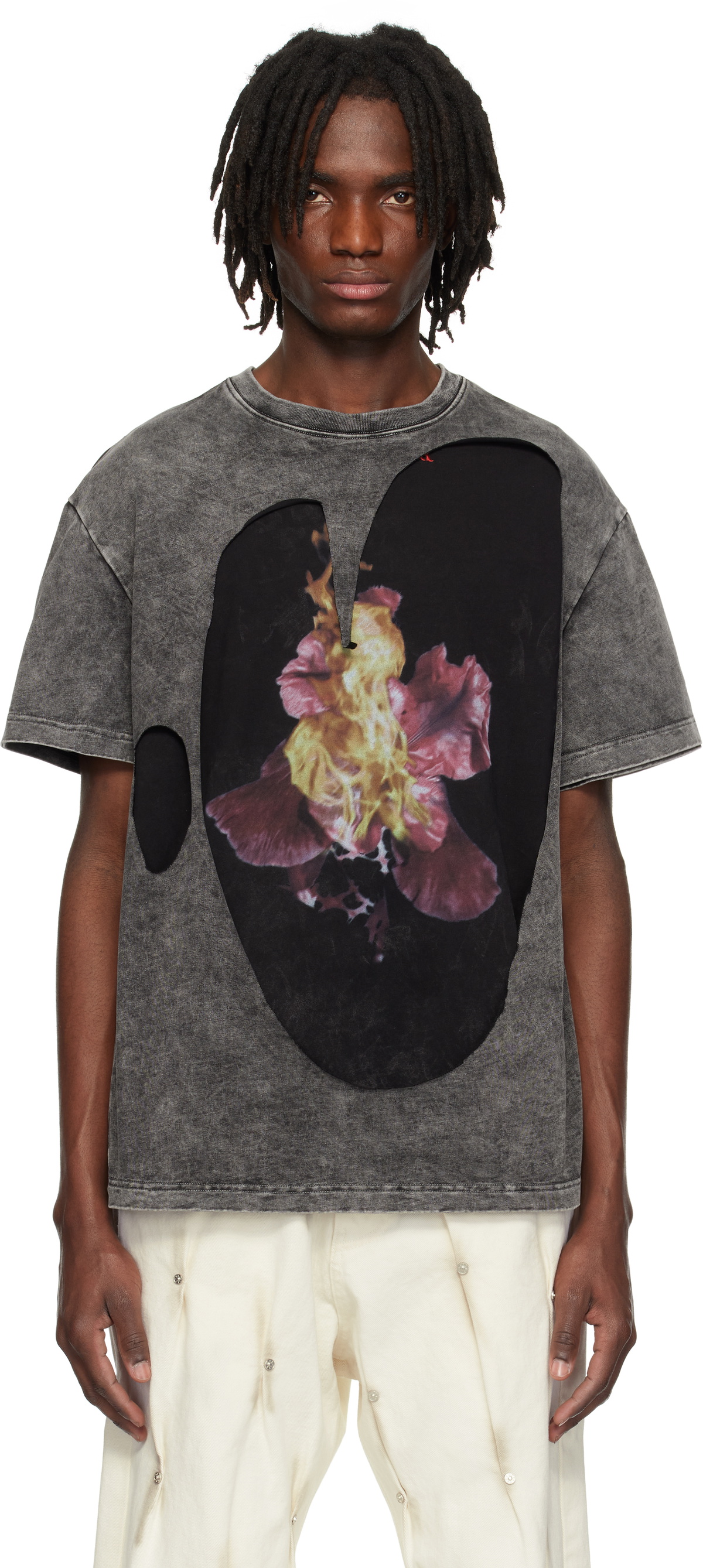 KUSIKOHC Gray & Black Layered T-shirt