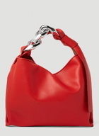 Small Chain Hobo Bag in Red