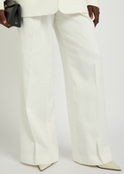 Another Tomorrow Pleated Wide-leg Trousers White