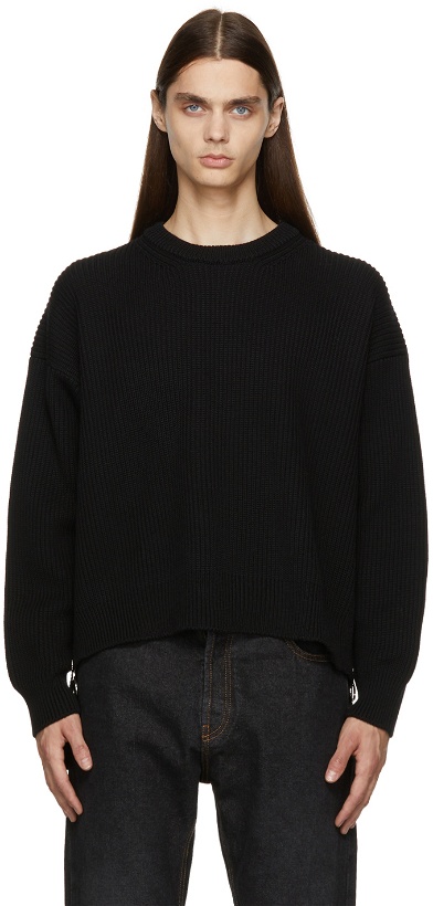 Photo: Paco Rabanne Black Oversized Asymmetrical Sweater