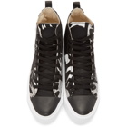 McQ Alexander McQueen Black and White Plimsoll Platform High Sneakers