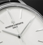Vacheron Constantin - Patrimony Automatic 40mm 18-Karat White Gold and Alligator Watch, Ref. No. 85180/000G-9230 - Silver