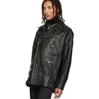 ADER error Black Leather Armor Rider Jacket