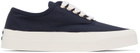 Maison Kitsuné Navy Laced Sneakers