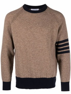 THOM BROWNE - 4-bar Wool Crewneck Jumper