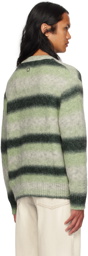 Wooyoungmi Green Stripe Sweater