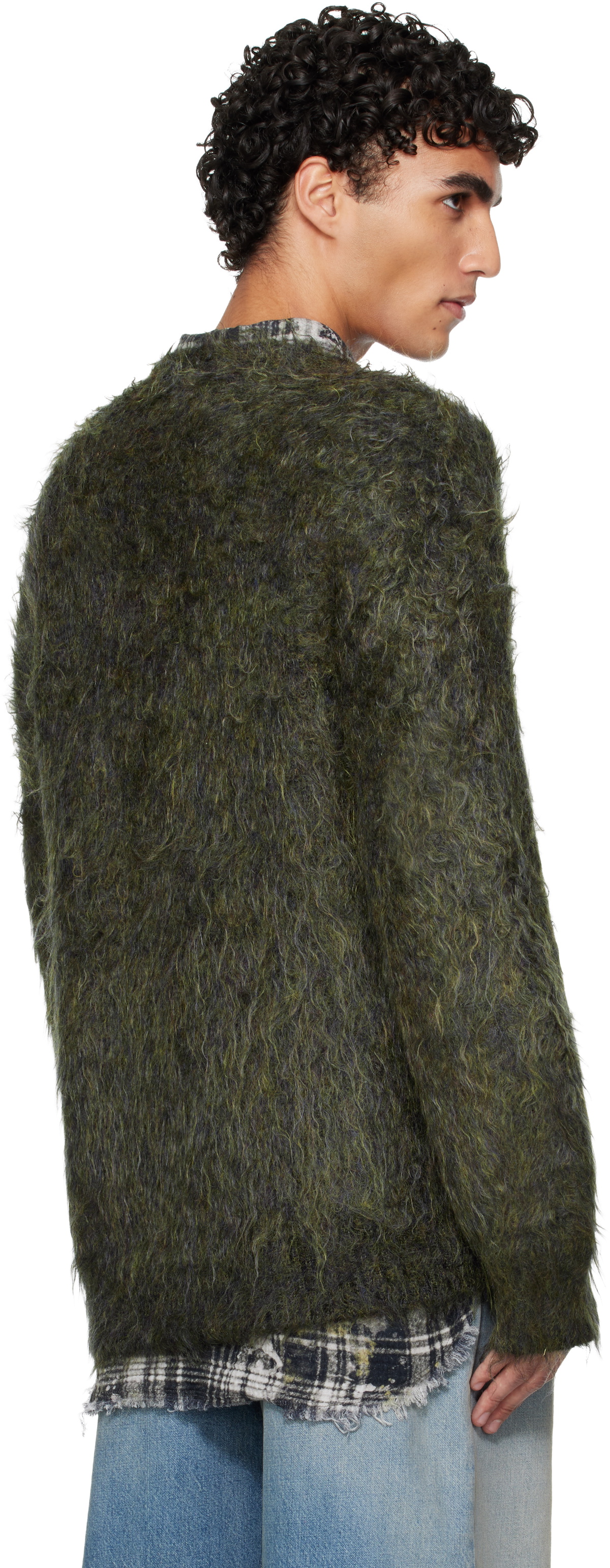 R13 Khaki Boyfriend Cardigan