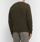 Kingsman - Waffle-Knit Wool and Cashmere-Blend Sweater - Green