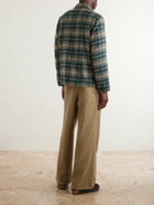 Hartford - Checked Wool-Blend Overshirt - Green