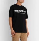 Burberry - Logo-Print Cotton-Jersey T-Shirt - Black
