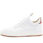 Filling Pieces Men's Low Top Bianco Sneakers in Red