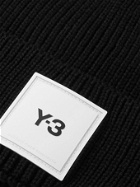 Y-3 - Logo-Appliquéd Ribbed Merino Wool Beanie