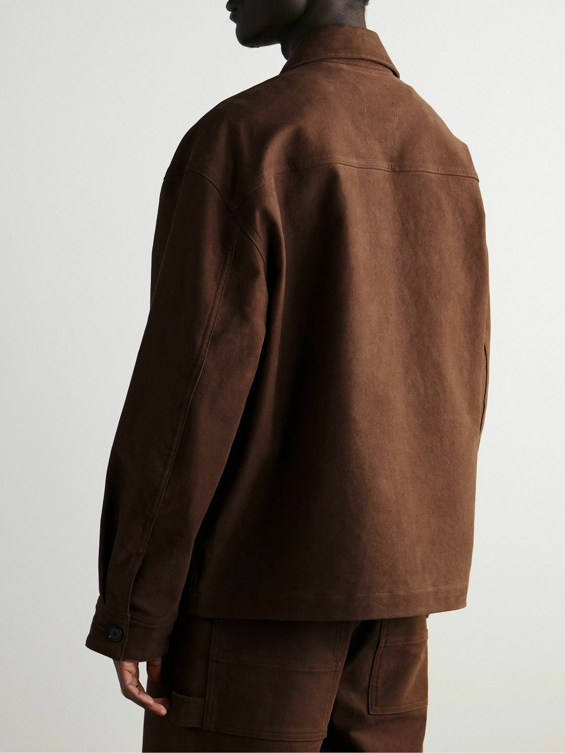 AGOLDE - RSVP GALLERY Erving Appliquéd Cotton-Canvas Jacket - Brown