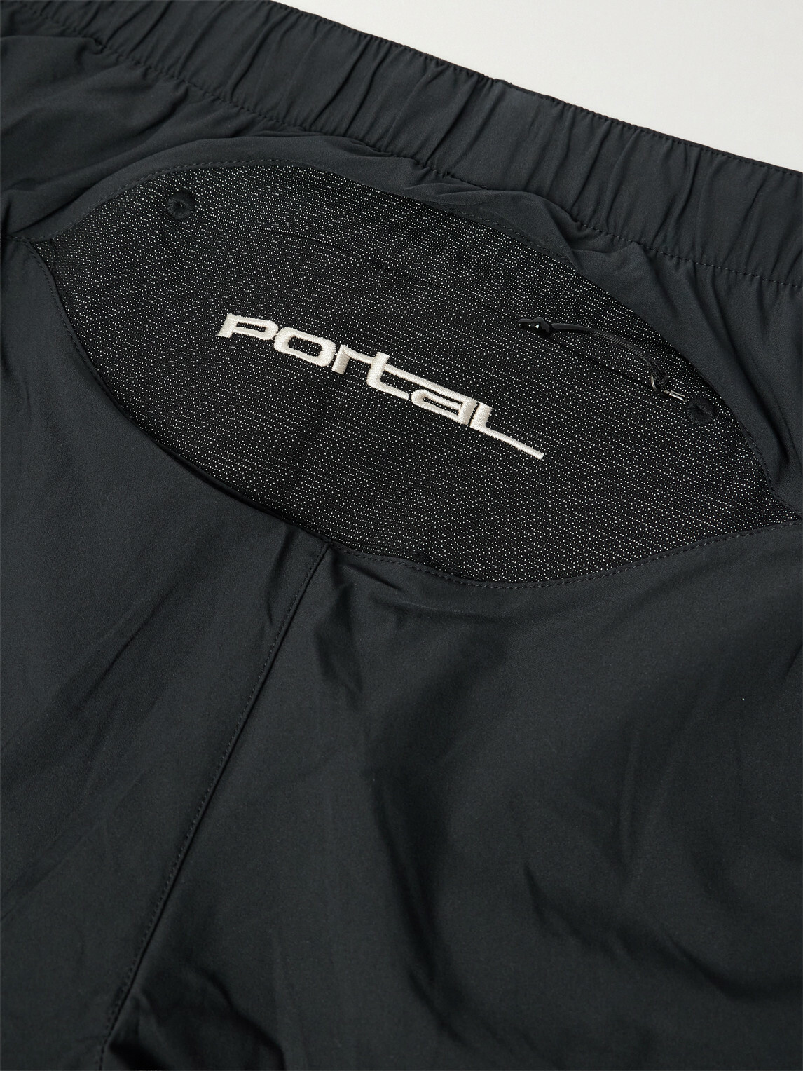 Portal - Marka Liner 5" Mesh-Trimmed Recycled-Shell Running Shorts - Black