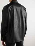 Séfr - Faux Leather Shirt Jacket - Black