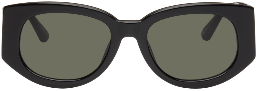 LINDA FARROW Black Debbie Sunglasses