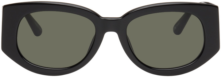 Photo: LINDA FARROW Black Debbie Sunglasses