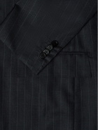 Kiton - Double-Breasted Pinstriped Wool Suit Jacket - Gray