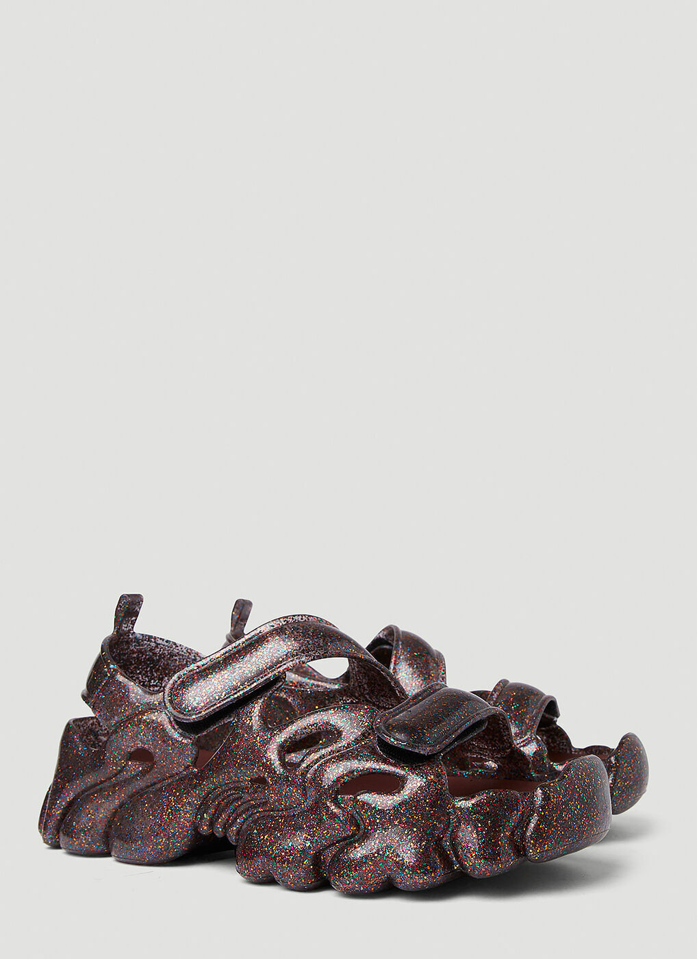 x Melissa Glitter Puff Sandals in Multicolour Collina Strada