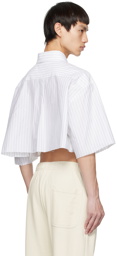 MM6 Maison Margiela White Striped Shirt