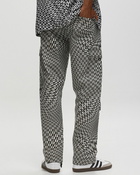 Ksubi Fugitive Cargo Pant Check Out Black Black|White - Mens - Cargo Pants