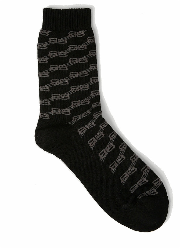 Photo: Balenciaga - BB Monogram Socks in Black