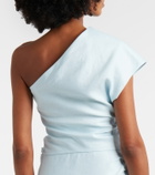 SIR One-shoulder linen top
