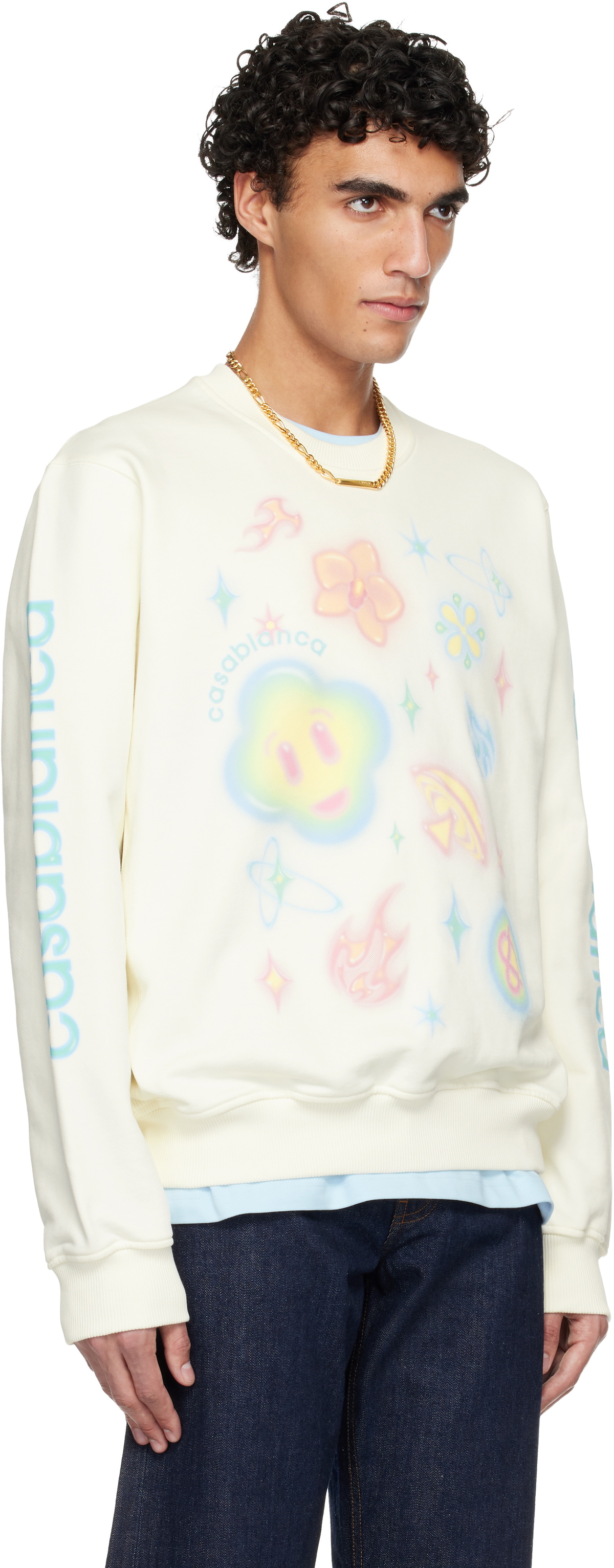 Casablanca Off-White Airbrush Icons Sweatshirt