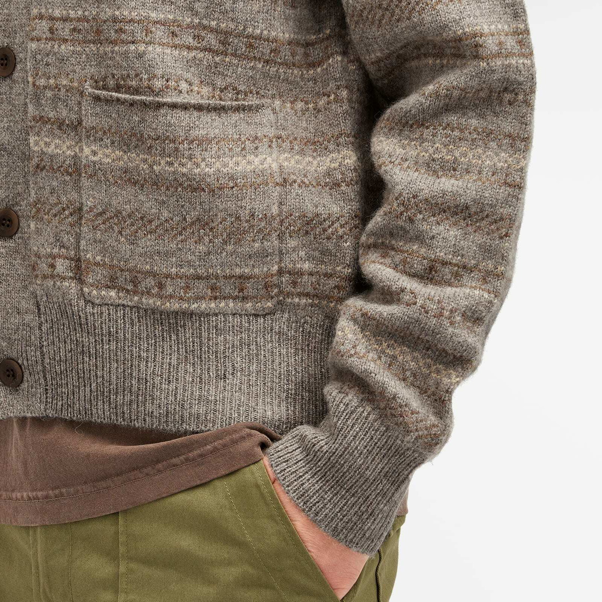 Adsum Men's Nordic Cardigan in Brown