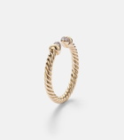 David Yurman Cablespira® Micro 18kt gold ring with diamonds