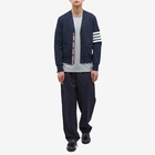 Thom Browne Men's Stripe Trim T-Shirt in Light Grey