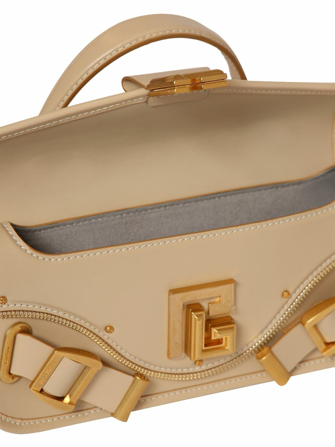 クラッチバッグ Balmain Blaze Pouch-Box Leather Balmain Women's Blaze Pouch-Box Leather Neutrals - Walmart.com