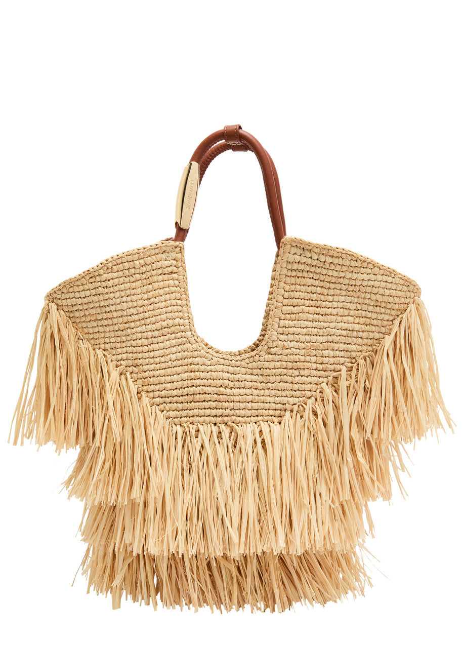 Zimmermann Goldentime Fringe-trimmed Crochet Raffia Tote - Natural - One Size