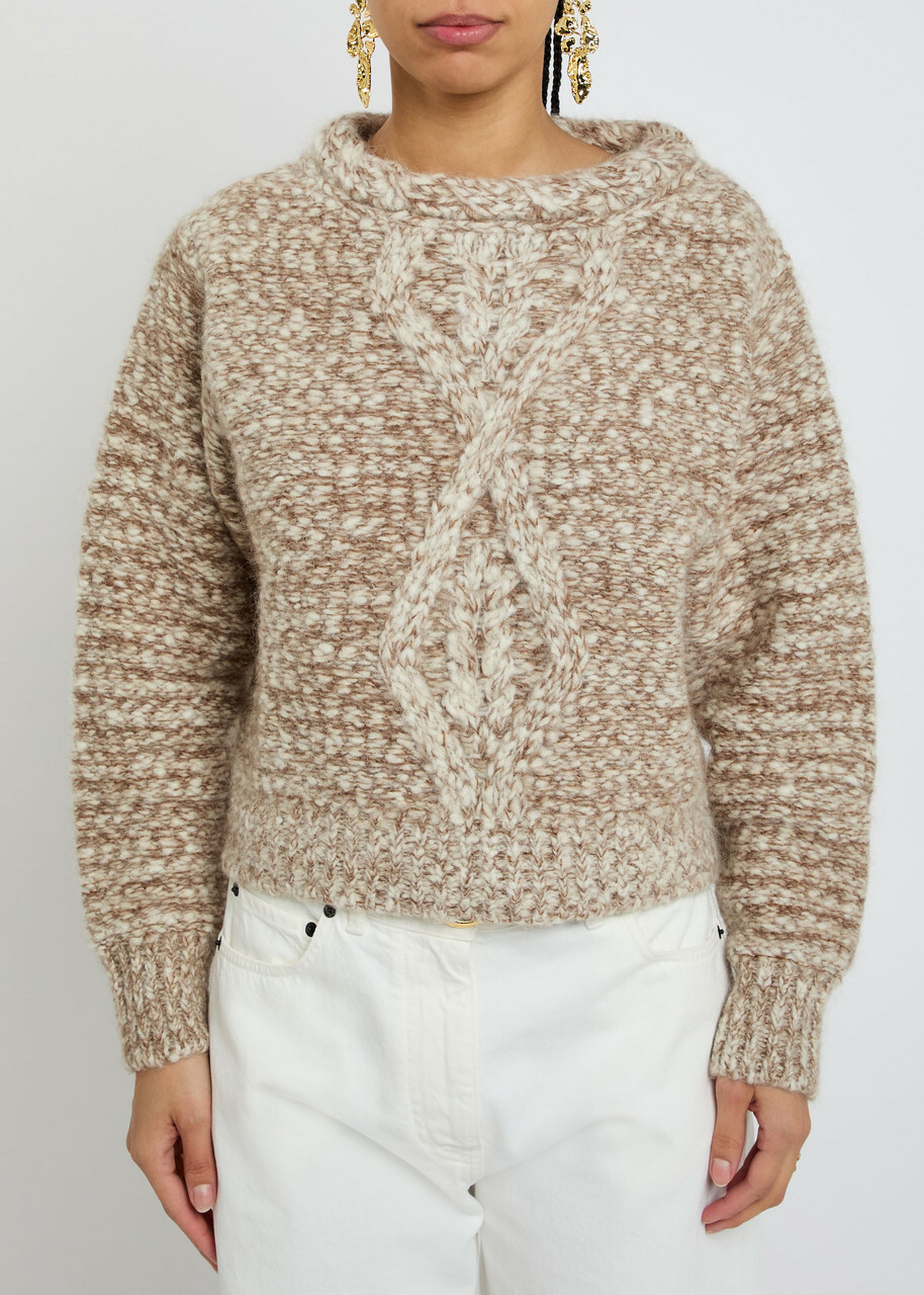 Isabel Marant Dorota Chunky-knit Alpaca-blend Jumper Ecru