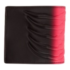 Alexander McQueen Black and Pink Rib Cage Wallet