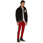 Amiri Red Stack Track Jeans