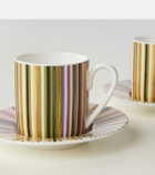 Missoni Stripes Jenkins set of 2 espresso cups and saucers