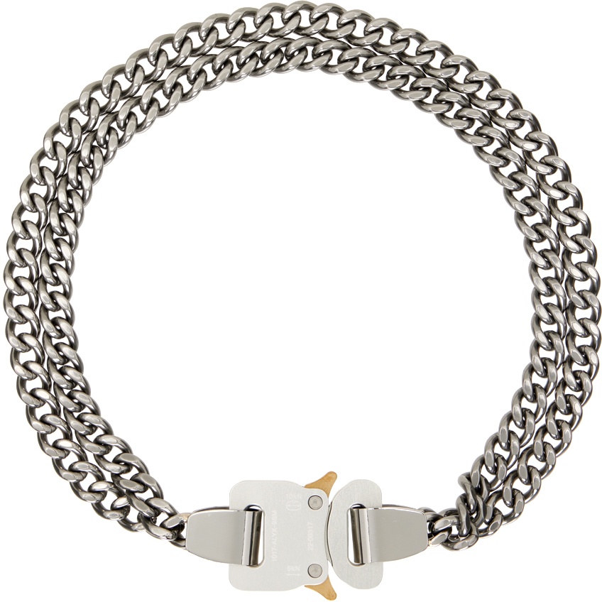 Photo: 1017 ALYX 9SM Silver 2x Chain Buckle Necklace