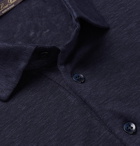 Loro Piana - Linen-Jersey Polo Shirt - Navy