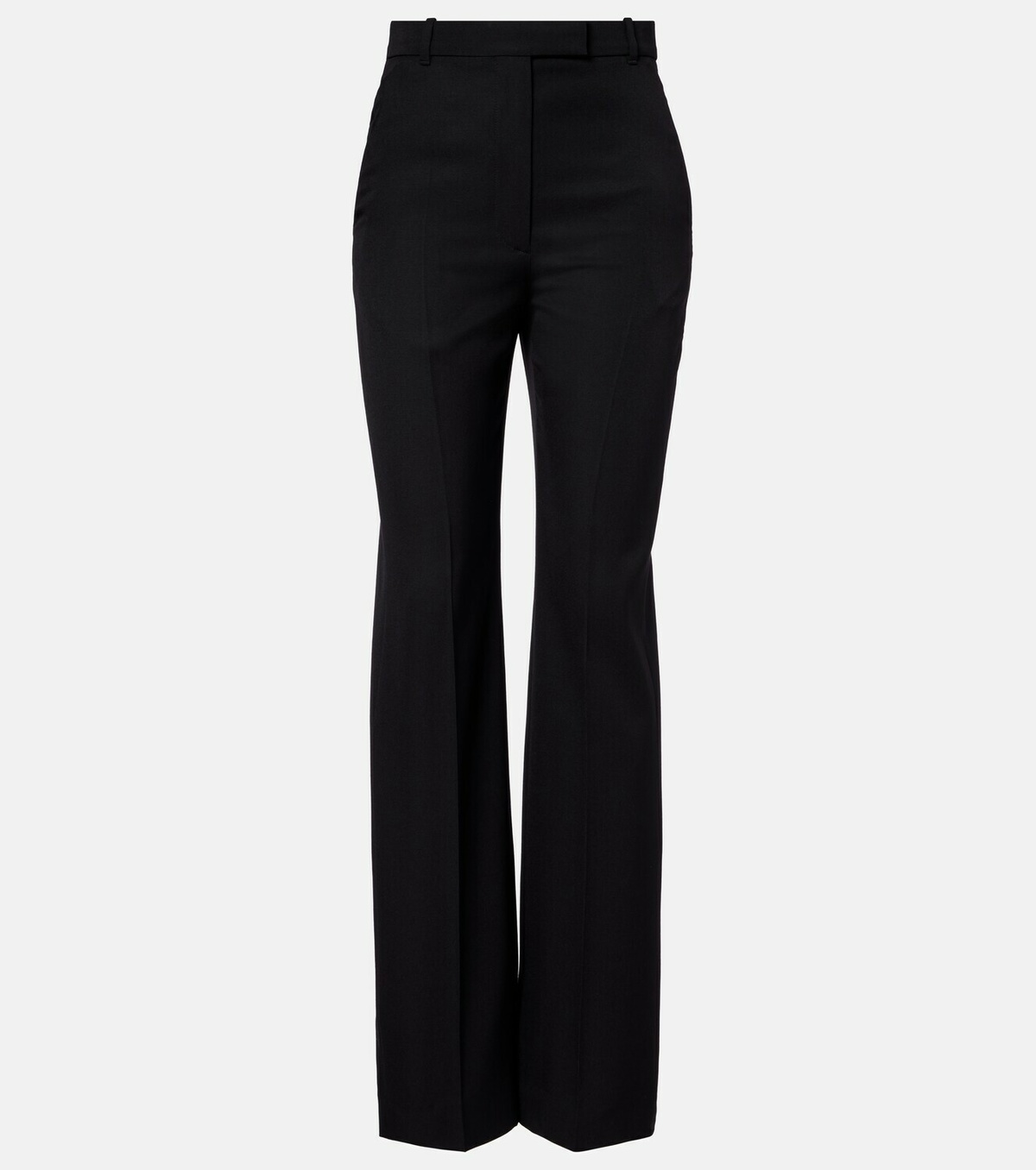 McQueen High-rise wool flared pants