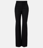 McQueen High-rise wool flared pants