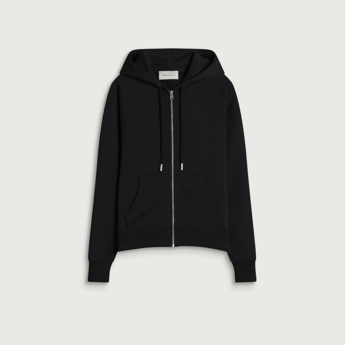 AMI Paris Men's ADC Loopback Zip Hoodie in Black
